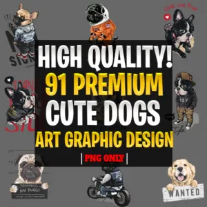 91 Premium Cute Dog Art Graphic Design