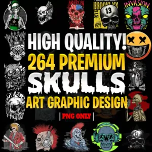 264 Premium SKULL Art Graphic Design