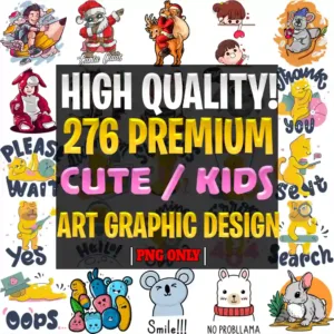 276 Premium Cute ClipArt Graphic Design