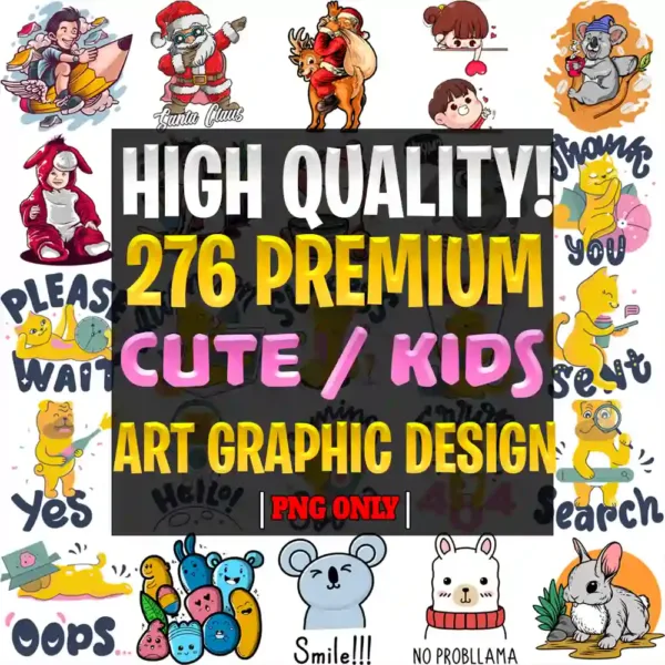 276 Premium Cute ClipArt Graphic Design