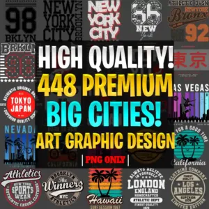 448 Premium Big Cities Graphic Design