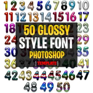 50 Glossy Style Photoshop Template