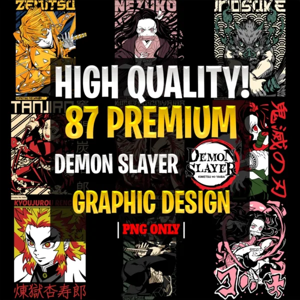 87 Premium DEMON SLAYER Art Graphic Design