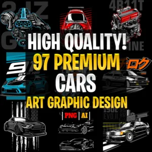 97 Premium Car T-shirt Graphic Designs