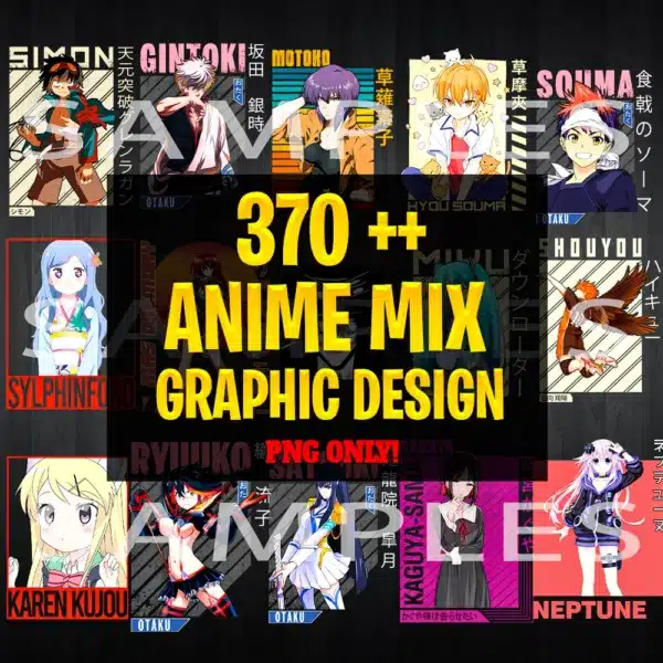 Anime Mix Bundle Graphic Design