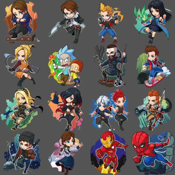 169 Chibi Cute Anime Characters Graphic Design