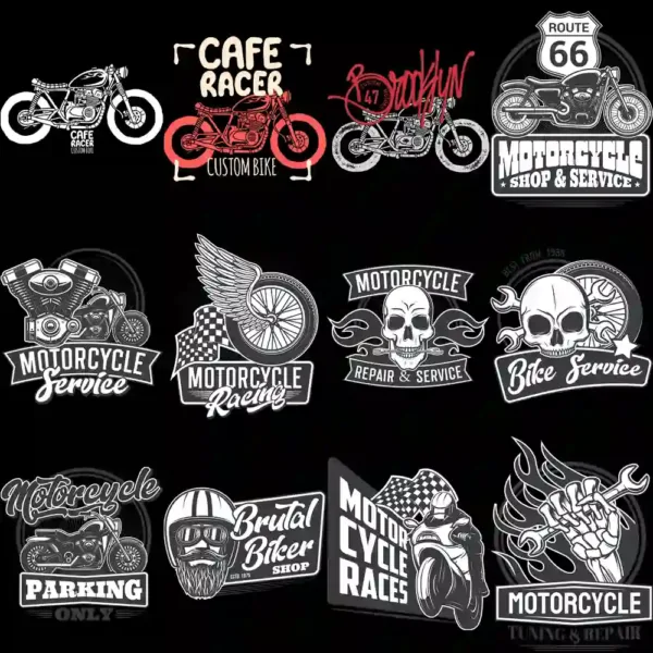 122 Premium MOTORBIKE Clipart Graphic Design