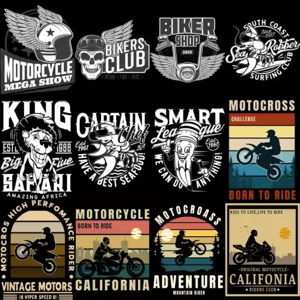 122 Premium MOTORBIKE Clipart Graphic Design