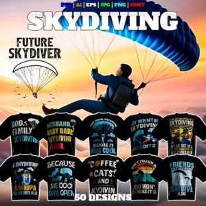 Skydiving Theme T-Shirt