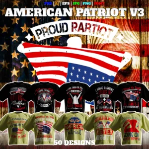 American Patriot V2 Theme T-Shirt Design