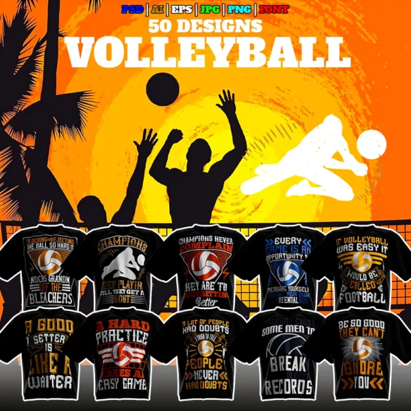 Volleyball Theme T-Shirt