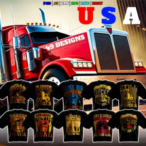 USA Big Truck Theme Tshirt