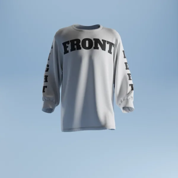 Oversized Long Sleeve T-Shirt 3D