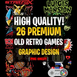 26 OLD GAMES Art Graphic Design