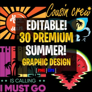 30 Premium SUMMER DESIGN Art Graphic Design