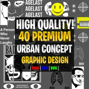 40 Urban Concept Art Graphic Design Bundle