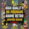 95 Premium Anime Retro Art Graphic Design