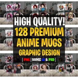 55 ANIME MUGS Graphic Design